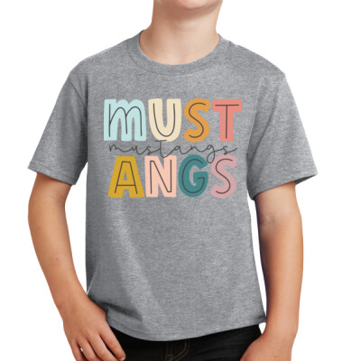 Youth Mustangs Multi-Color T-shirt Thumbnail