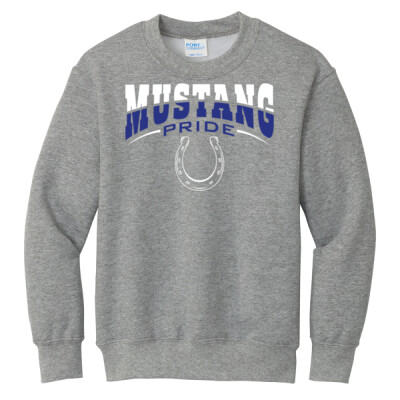Youth Mustang Pride Crewneck Sweatshirt Thumbnail