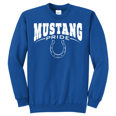 Adult Unisex Mustang Pride White Imprint Crewneck Thumbnail