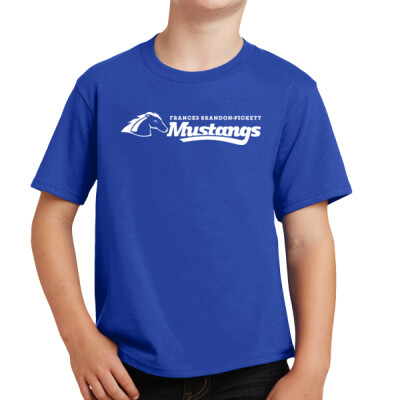 Youth FBPE Mustangs White Imprint T-shirt  Thumbnail
