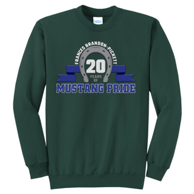 Adult FBPE 20 Years-1 Green Crewneck Sweatshirt Thumbnail