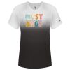Women's V-Neck Ombre T-Shirt Thumbnail